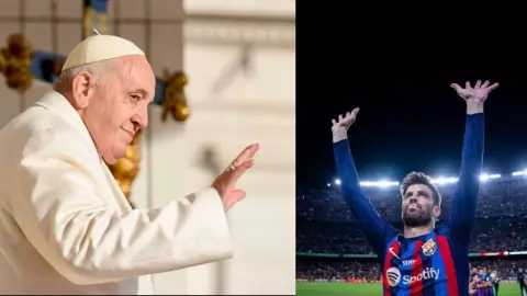 papa francisco y gerard pique