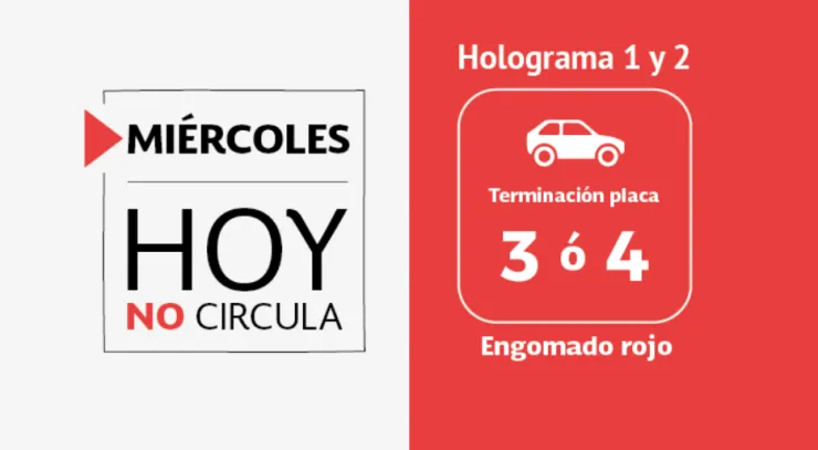 Hoy No Circula miércoles