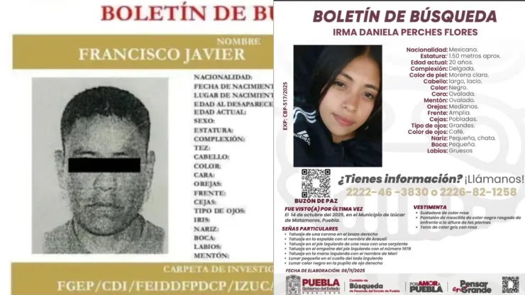 Encuentran sin vida a Irma Daniela y Francisco Javier, desaparecidos en Izúcar de Matamoros