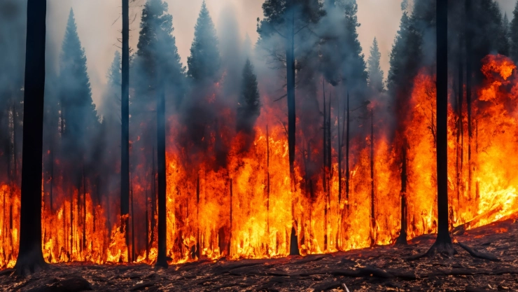 Imagen de un incendio forestal.