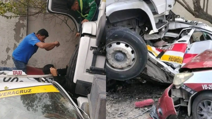Revelan estado de salud del hombre prensado en accidente en Las Bajadas, Veracruz