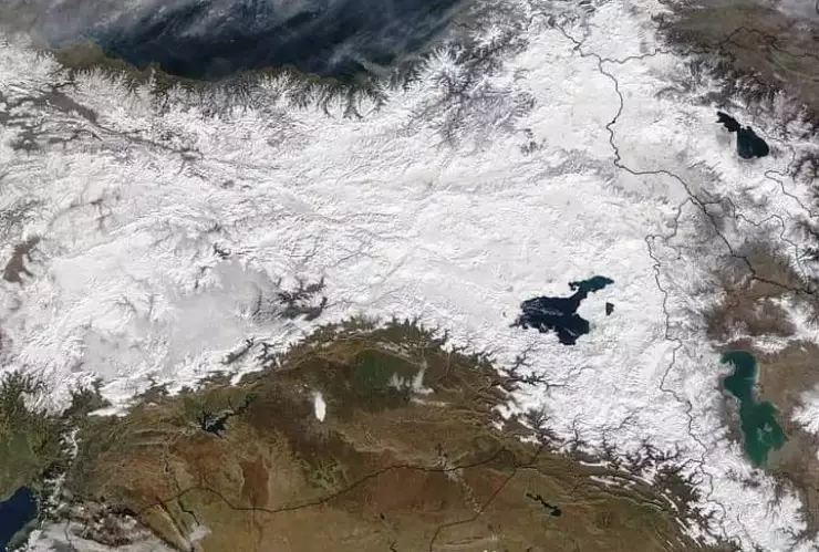 NASA foto territorio masa de aire frio