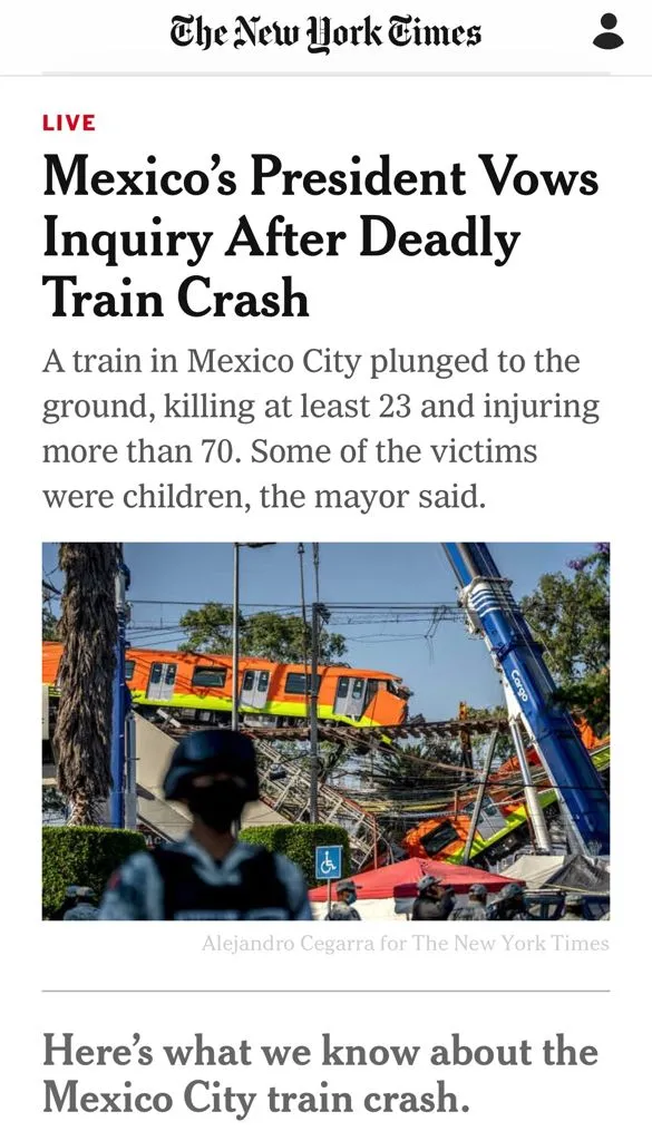 Tragedia en el metro de la CDMX