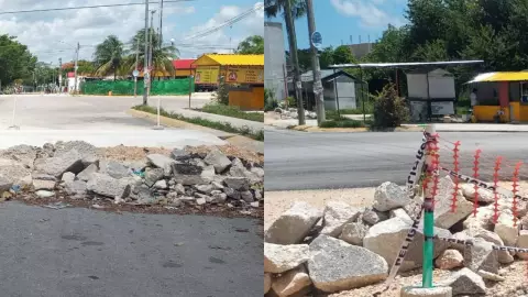 Realizaron cierre de calles en la Avenida 20 de Noviembre de Cancún