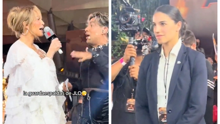 Jennifer Lopez junto a su guardaespaldas