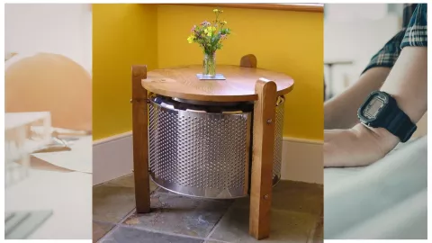 reciclar lavadoras viejas ideas mesita