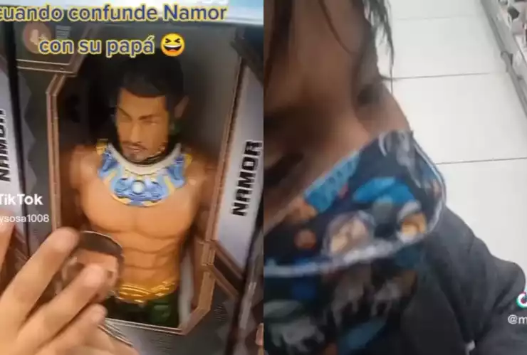 Niño confunde a su papá con Namor