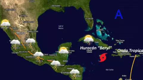 ÚLTIMA HORA_ Reportan DISMINUCIÓN en los vientos del huracán Beryl mientras se dirige a la Península de Yucatán