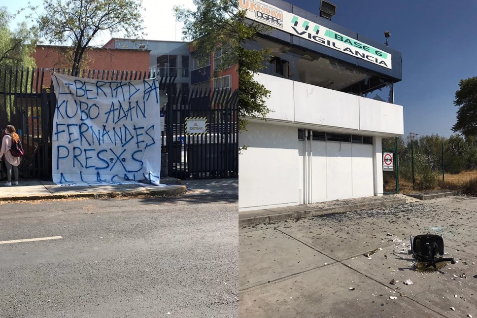 Encapuchados vandalizan oficinas de la DGAE de la UNAM