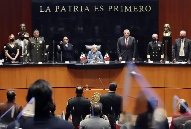 Rosa Icela Rodríguez, secretaria de Seguridad, comparece ante el Senado