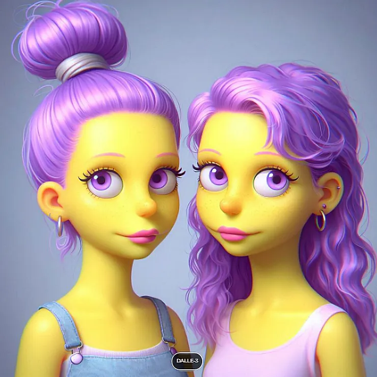 Así lucirían Sherri y Terri de Los Simpson en la vida real, según la inteligencia artificial