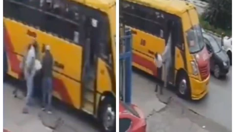 ‘Pasajeros’ propinan brutal golpiza a chofer de camión en Puebla