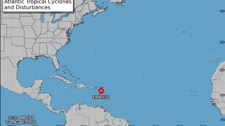 El recorrido de la tormenta Ernesto