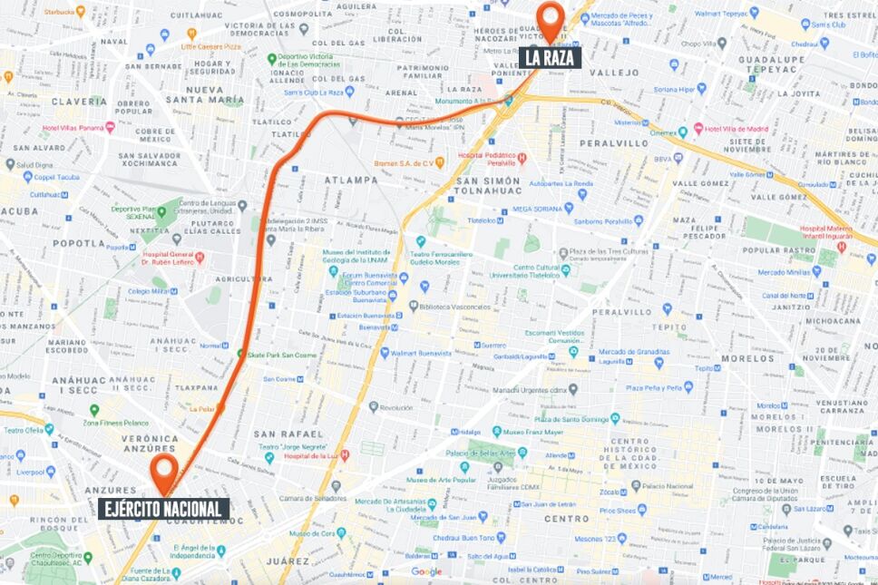 Así funcionará el carril reversible en Circuito Interior de la CDMX por la tarde