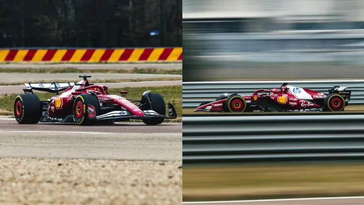 Lewis Hamilton en su primer día como piloto de Ferrari.