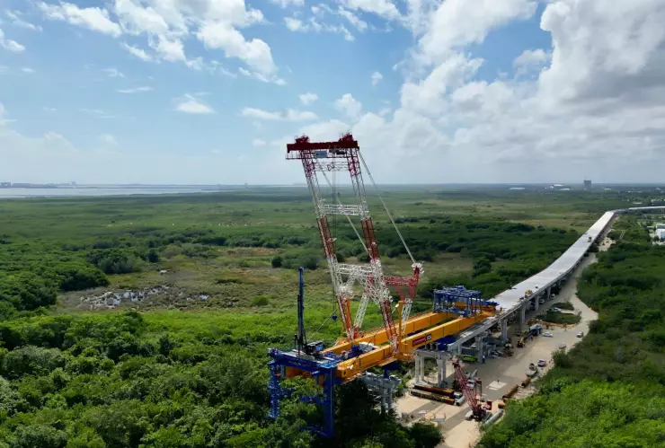Los trabajos del Puente Nichupté avanzan todos los días