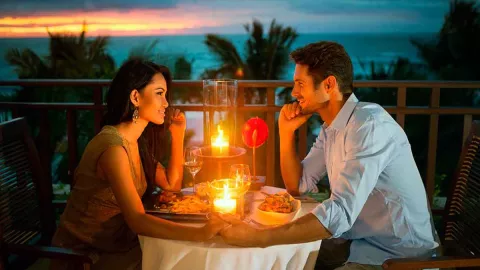 cena romantica laguna