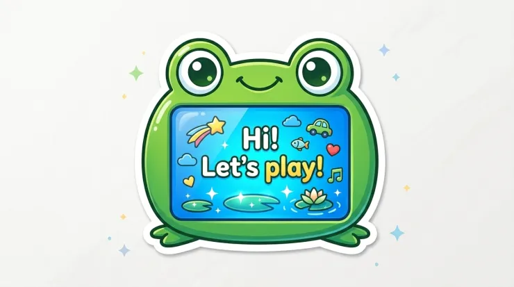 Lilypad en pantalla de inicio con “Hi! Let’s play!”