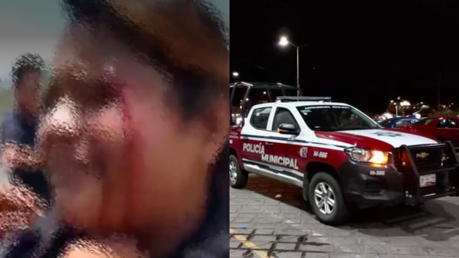 Golpean a mujer policía