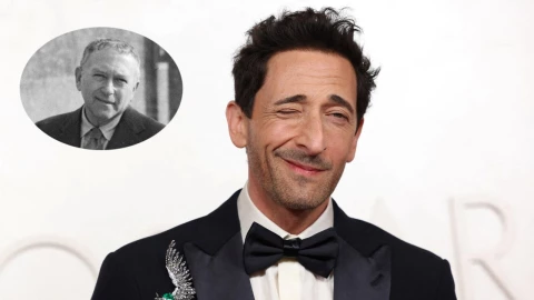 marcel_breuer_arquitecto-inspiro-laszlo-toth-the-brutalist-pelicula-nominada-premios-oscar-2025-adrian-brody-gala-traje-sonriendo