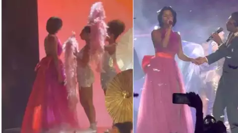 _Cazzu, Cazzu__ Abuchean a Ángela Aguilar durante presentación en premios.jpg