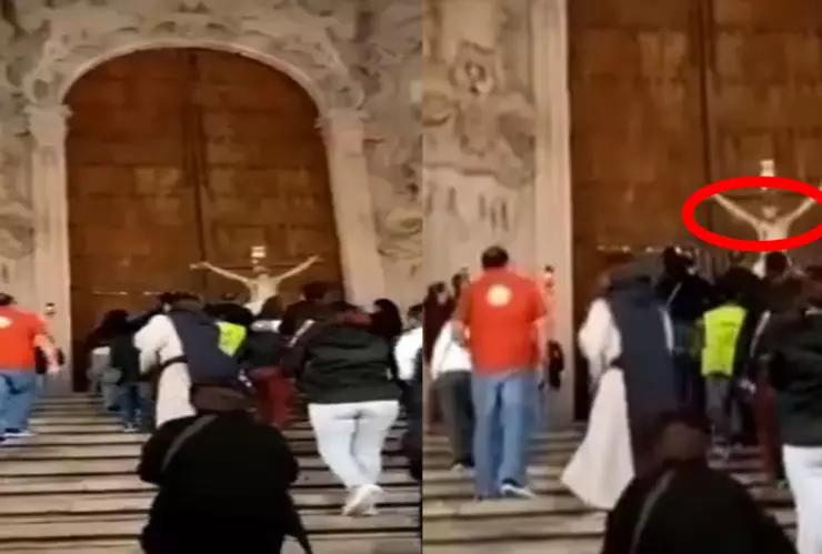 Figura de Cristo se mueve