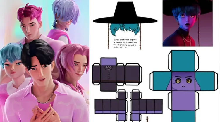 Kpop Demon Hunters Plantillas de los Saja Boys de papercraft para armar e imprimir gratis.jpg