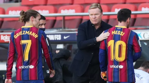Lionel Messi y Ronald Koeman