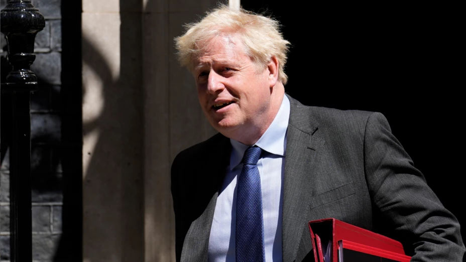 El premier británico Boris Johnson en Londres el 22 de junio de 2022