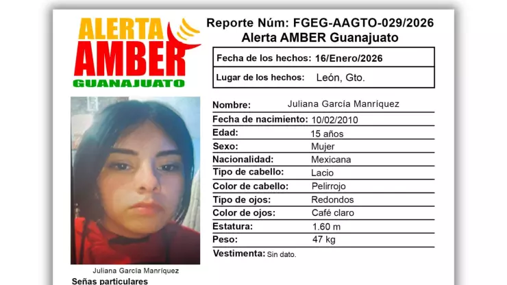 Buscan a Juliana García