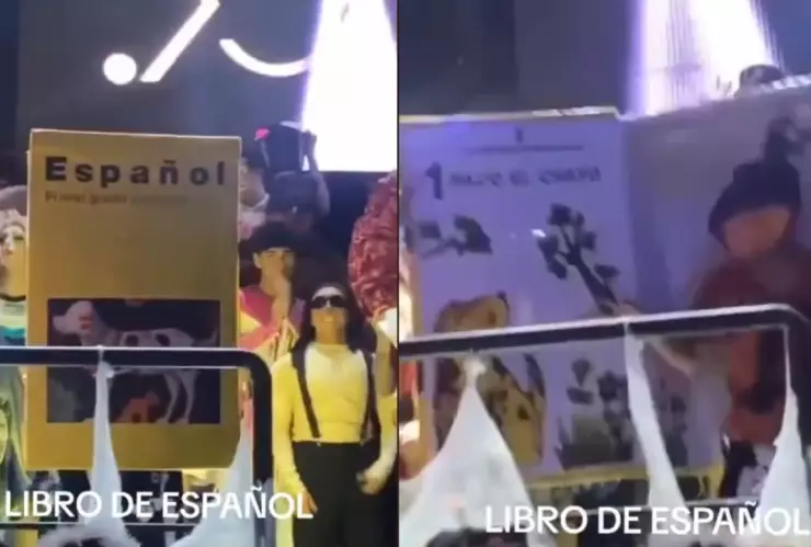 VIDEO: Joven se disfraza del libro del perrito de Español y rompe las redes