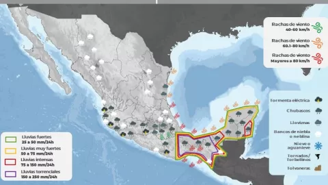 Clima en México 2 de noviembre de 2023