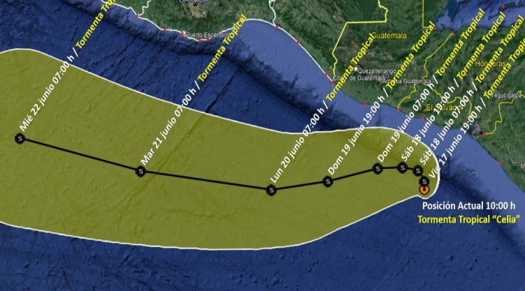 tormenta tropical Celia Pacífico