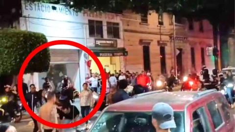 Pelea Centro de Irapuato lunes 9 de marzo