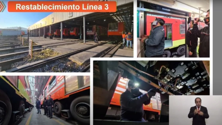 La titular del Metro de la CDMX, Florencia Serranía, informó que los trabajos para reanudar el servicio de la Línea 3, que va de Indios Verdes a Universidad, llevan 40% de avance.