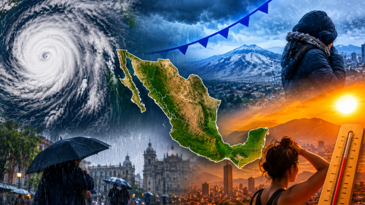 Entre ciclones, frentes fríos y noches calurosas: La peligrosa mezcla de climas que se alista para golpear a México
