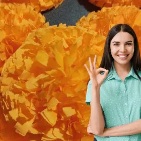 Paso a paso: cómo hacer flores de cempasúchil en papel crepé, para una ofrenda bonita y duradera