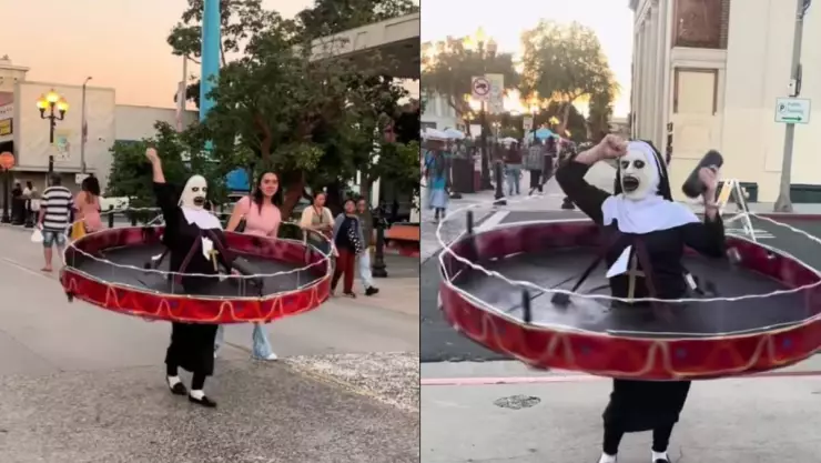 VIDEO_ Mujer usa disfraz de la Monja de la Feria y gana concurso