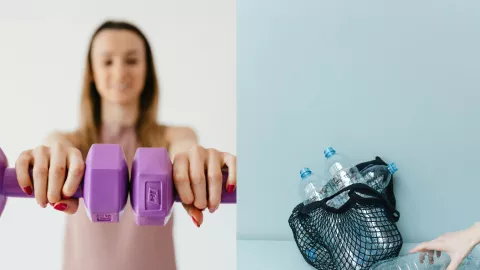 Así puedes ocupar las botellas de plástico para hacer unas pesas recicladas
