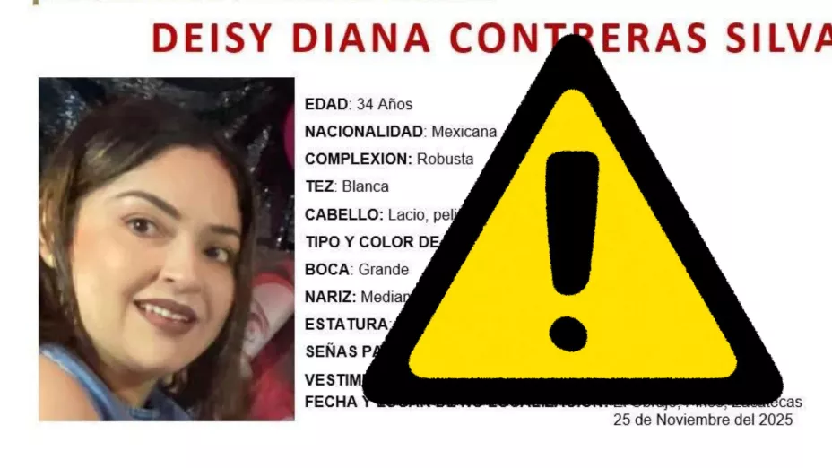 todos los datos de una mujer de 34 años que desapareció en Zacatecas; esto es todo lo que se sabe