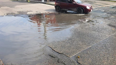 Aguas negras en colonia Primero de Mayo sur 1.