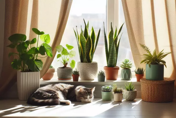 plantas gatos, está el Aloe Vera