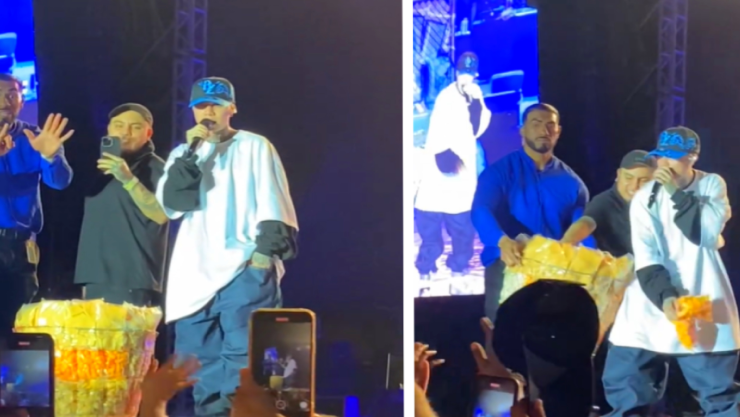 Santa Fe Klan compra toda la mercancía a vendedor y las regala al público