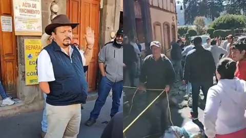 Amarran a políticos en El Oro, Edomex.