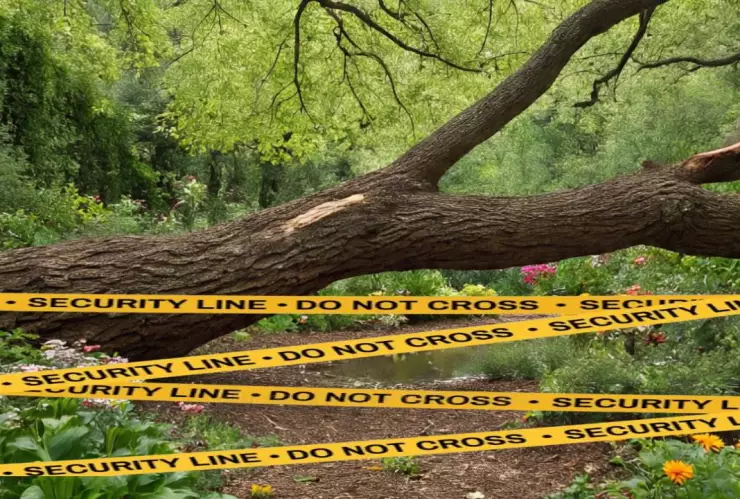 Niño muera tras caerle un árbol