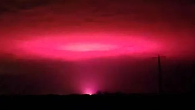 Australia cielo misterioso resplandor rosa