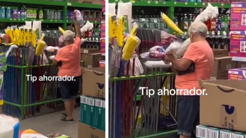 Abuelita CAMBIA palos de trapeadores