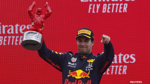 Checo P&eacute;rez, tercero en Francia