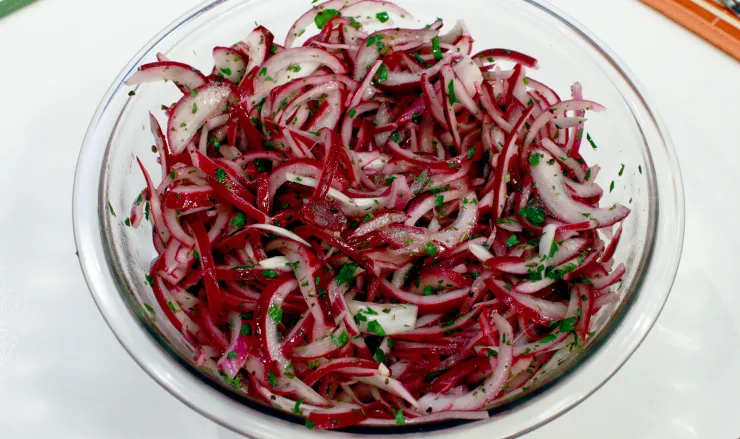 ensalada criolla de cebolla, que hay de comer