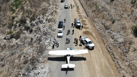 Avioneta aterriza de emergencia en Tijuana, Baja California